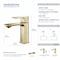 Kibi Mirage Single Handle Bathroom Vanity Sink Faucet KBF1001BG - alternate 2